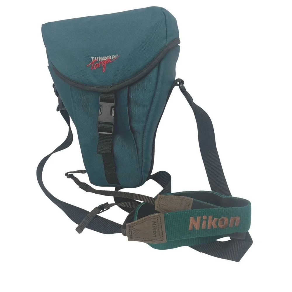 VTG Tundra Targa Camera & Accessory Gadget Padded Shoulder Bag Green Nikon Strap